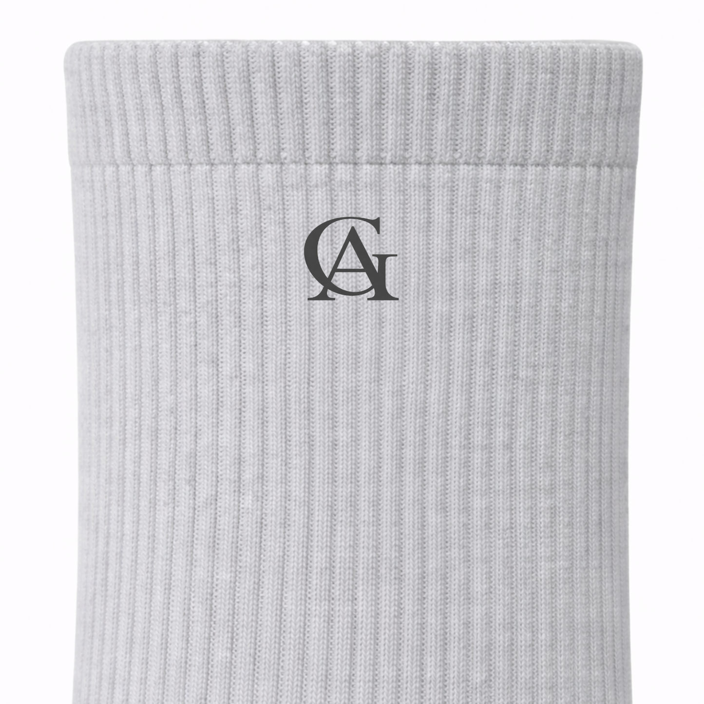 Soft Cotton Grey Crew Socks