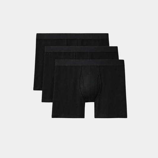 Breathable Bamboo Black Boxers 3 Pack