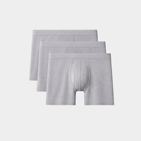 Breathable Bamboo Grey Boxers 3 Pack