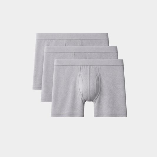 Breathable Bamboo Grey Boxers 3 Pack