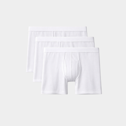 Breathable Bamboo White Boxers 3 Pack