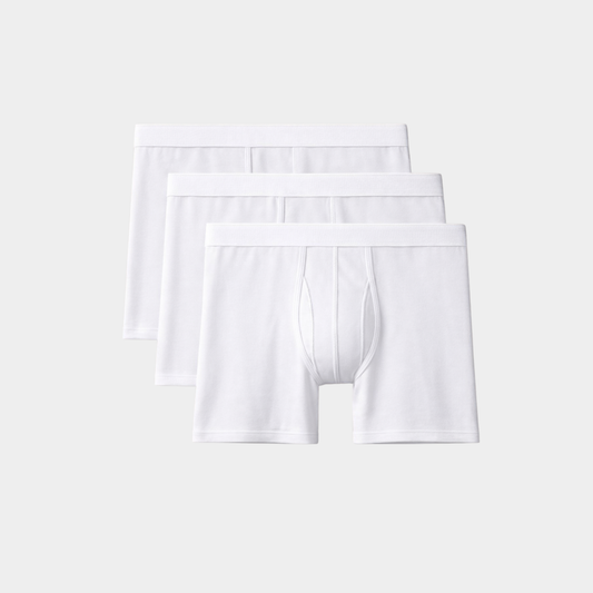 Breathable Bamboo White Boxers 3 Pack