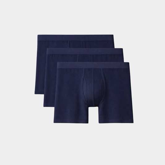 Breathable Bamboo Navy Boxers 3 Pack