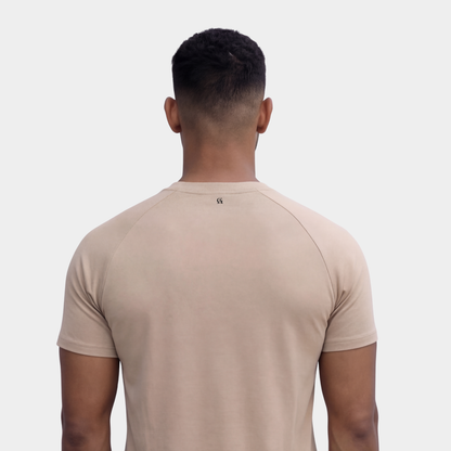 Classic Beige Crew Neck T-shirt