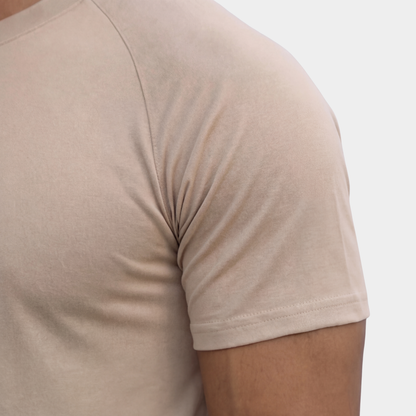 Classic Beige Crew Neck T-shirt