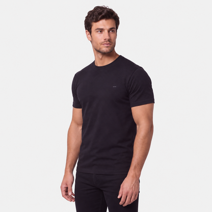 100% Lyocell Black Giava Crew Neck T-Shirt