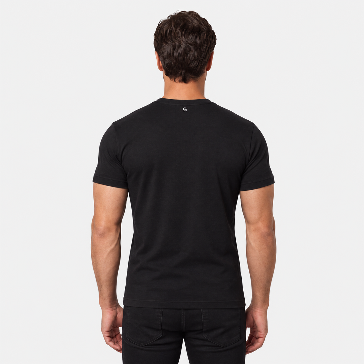 100% Lyocell Black Giava Crew Neck T-Shirt
