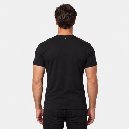 100% Lyocell Black Giava Crew Neck T-Shirt