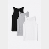 Soft Cotton Fitted Tank Multicoloured 3 Pack
