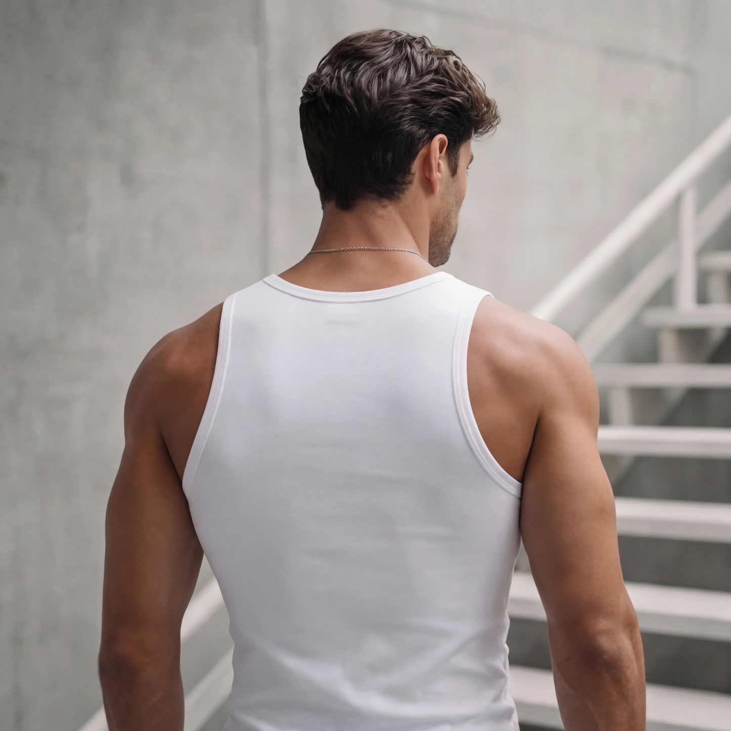 Soft Cotton Fitted White Tank 3 Pack