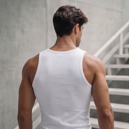 Soft Cotton Fitted White Tank 3 Pack