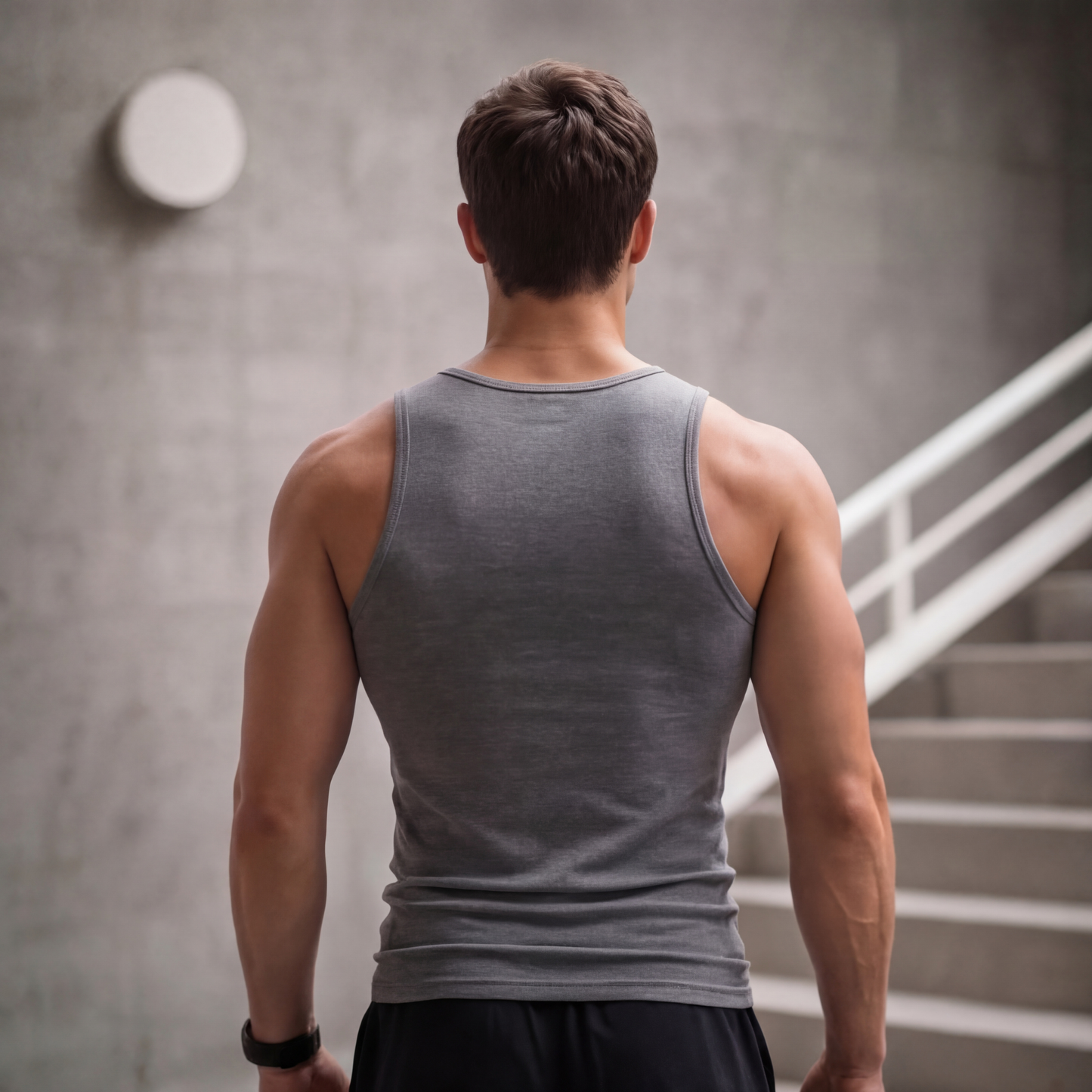 Soft Cotton Fitted Grey Tank 3 Pack
