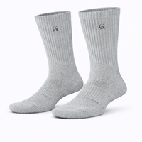 Soft Cotton Grey Crew Socks