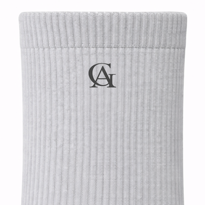 Soft Cotton Grey Crew Socks