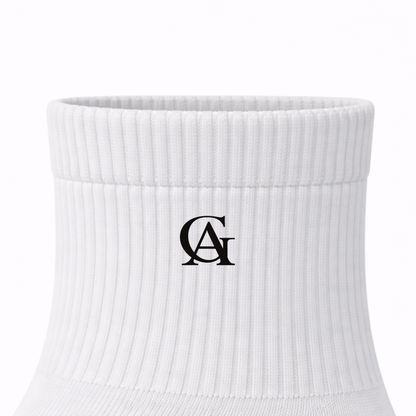 Soft Cotton White Ankle Socks