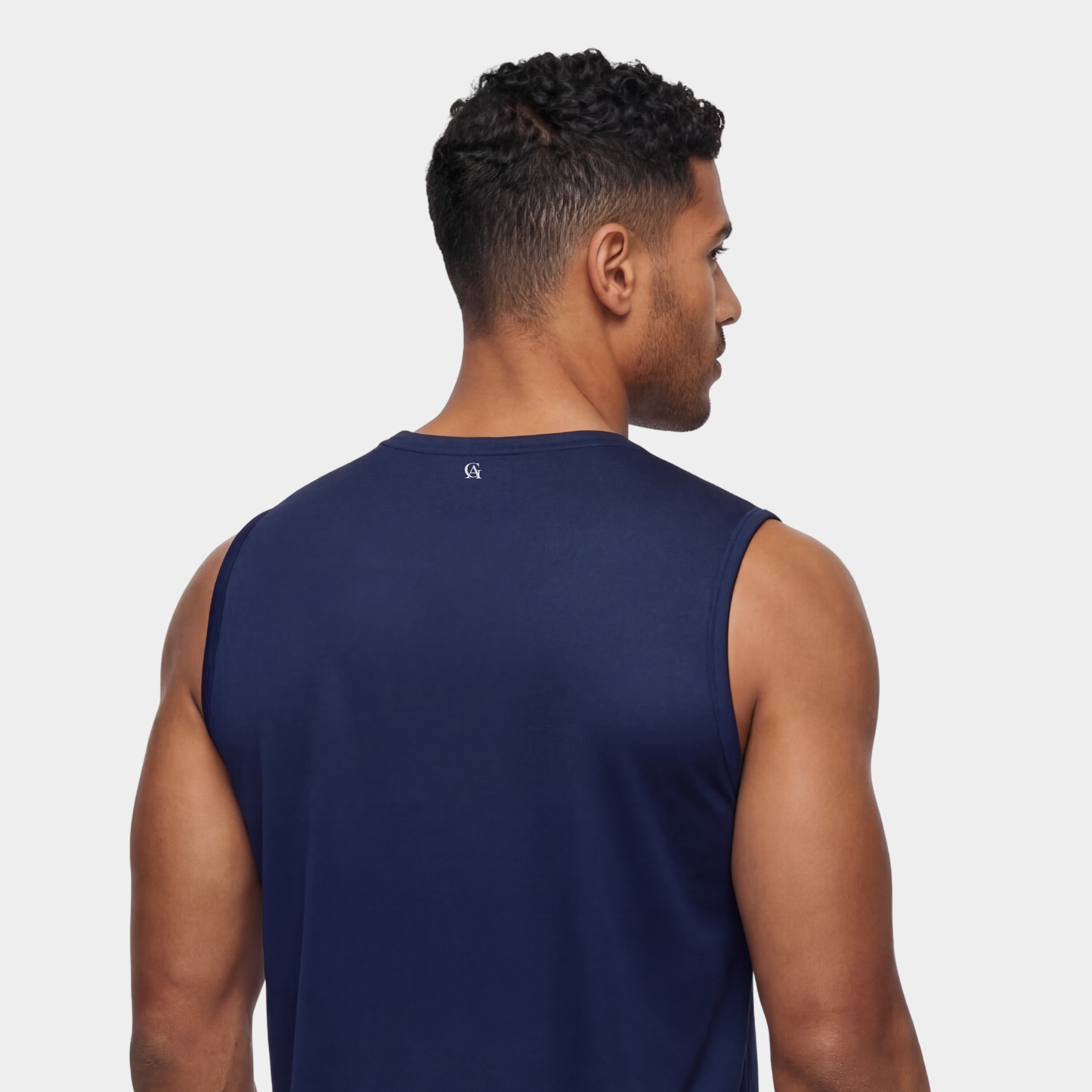 Navy Sleeveless T-shirt