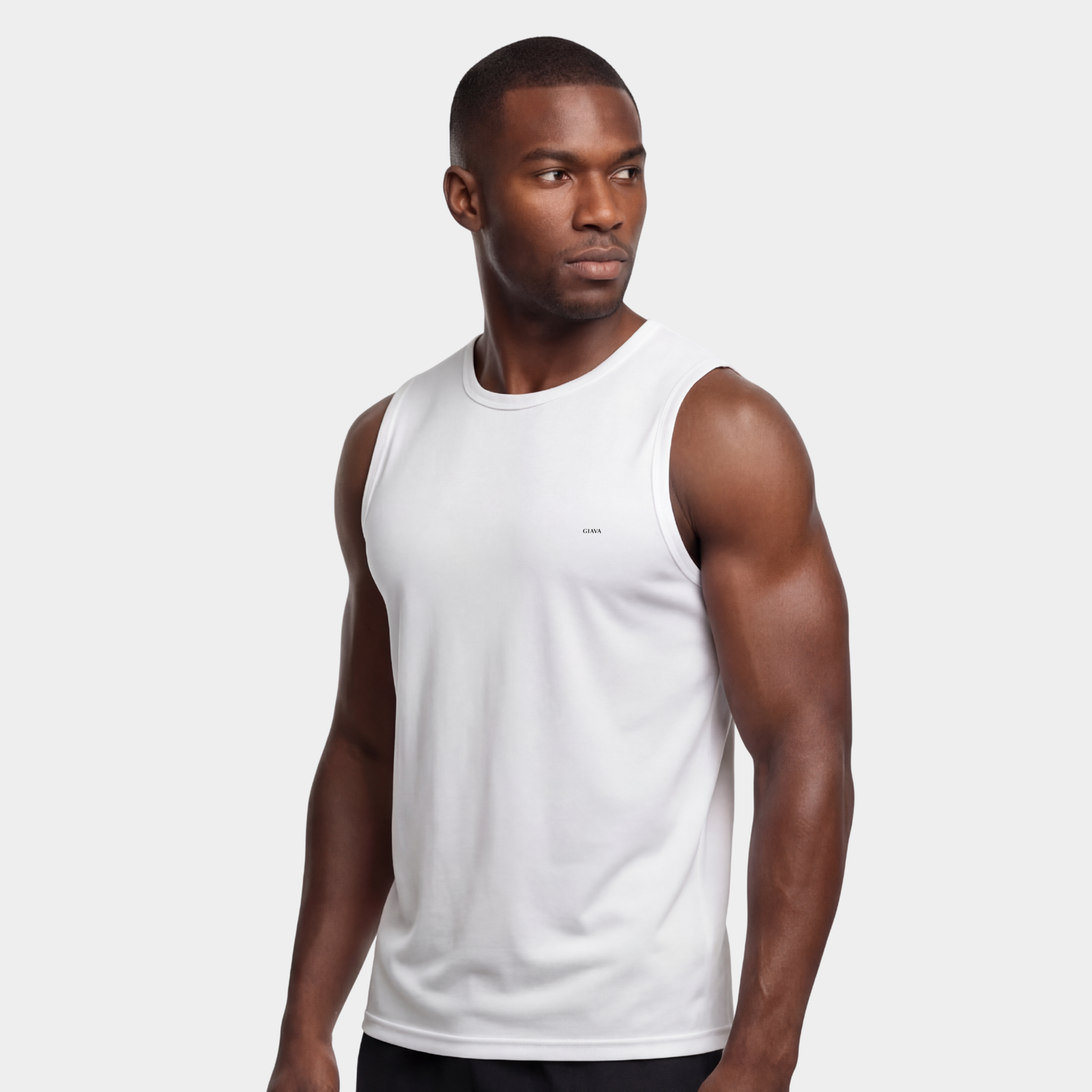 White Sleeveless T-shirt