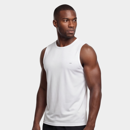 White Sleeveless T-shirt