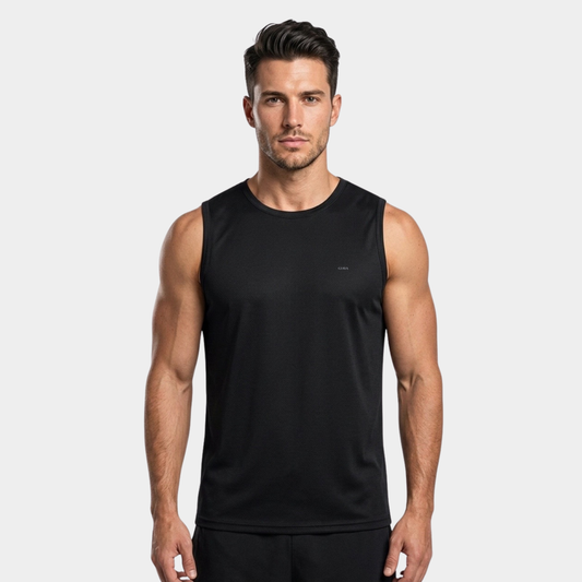 Black Sleeveless T-shirt