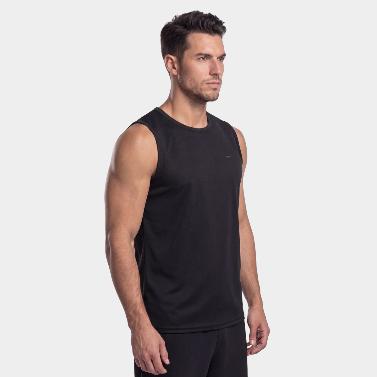 Black Sleeveless T-shirt