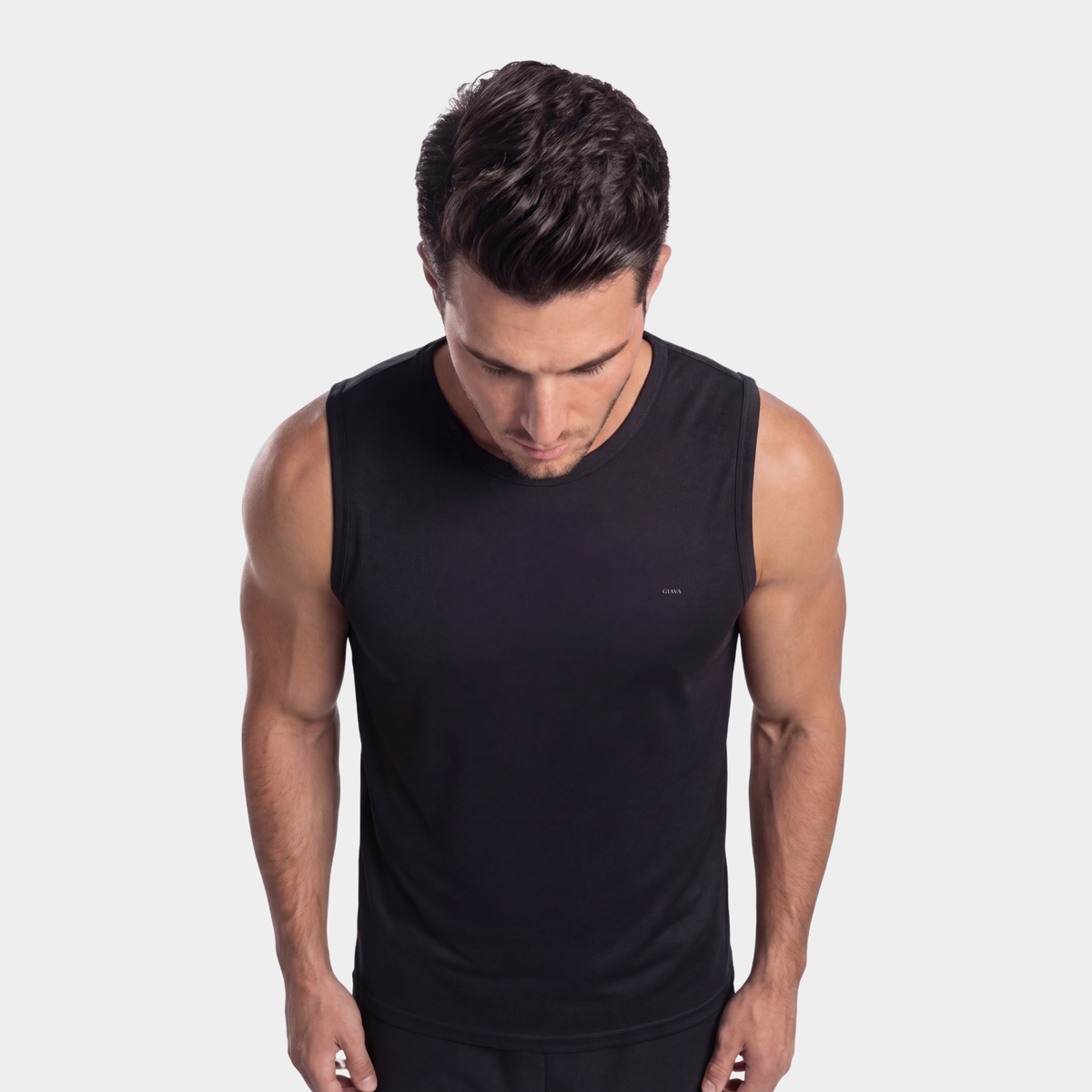 Black Sleeveless T-shirt