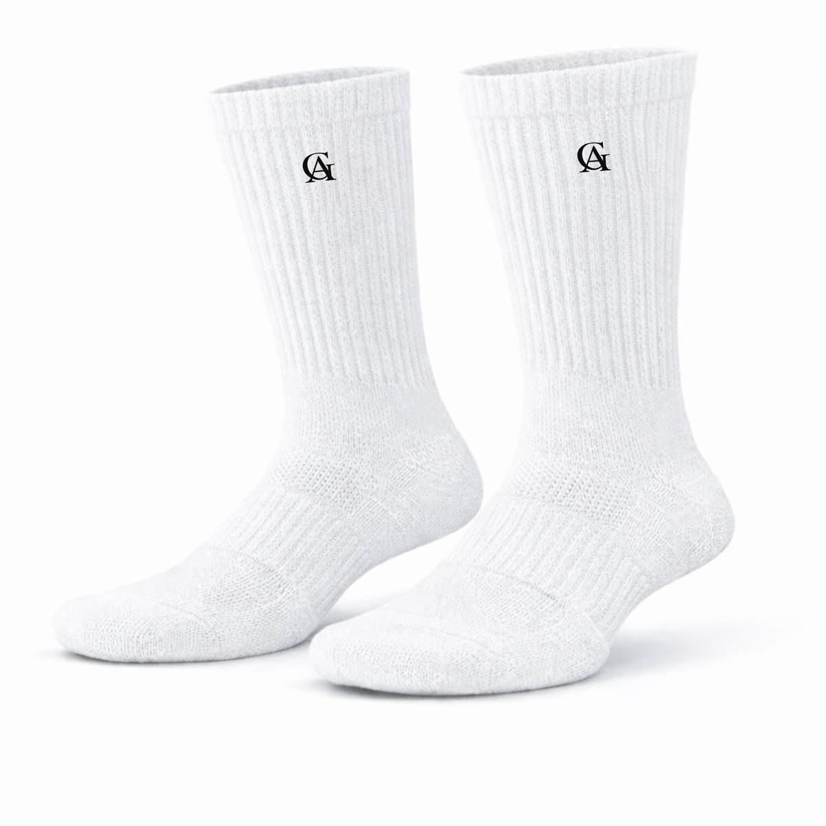 Soft Cotton White Crew Socks
