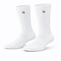 Soft Cotton White Crew Socks