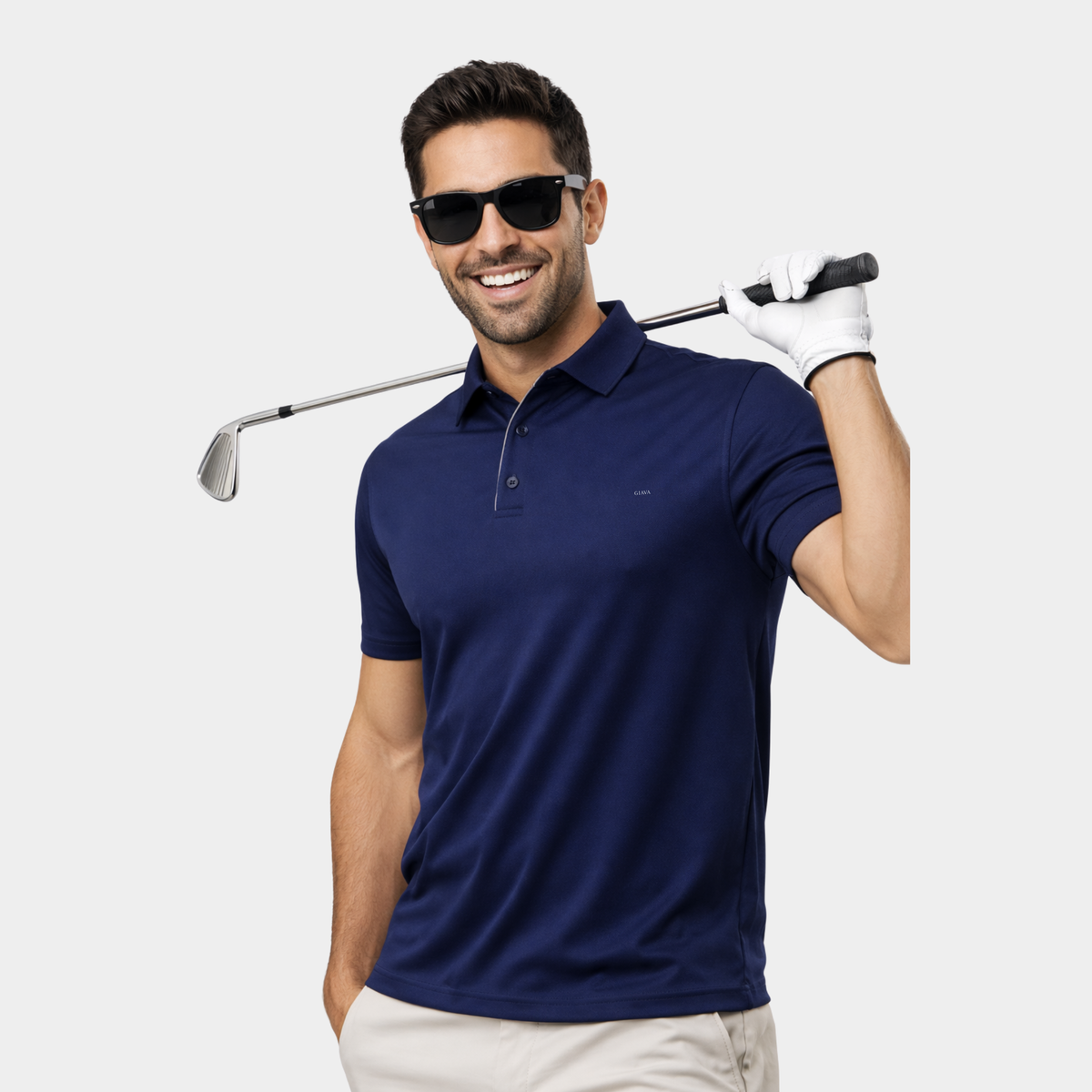 Navy Polo Collared T-shirt