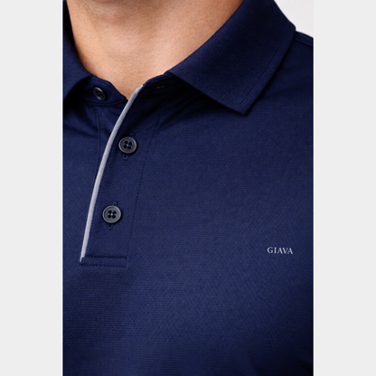 Navy Polo Collared T-shirt