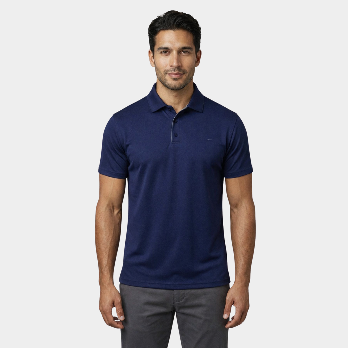Navy Polo Collared T-shirt