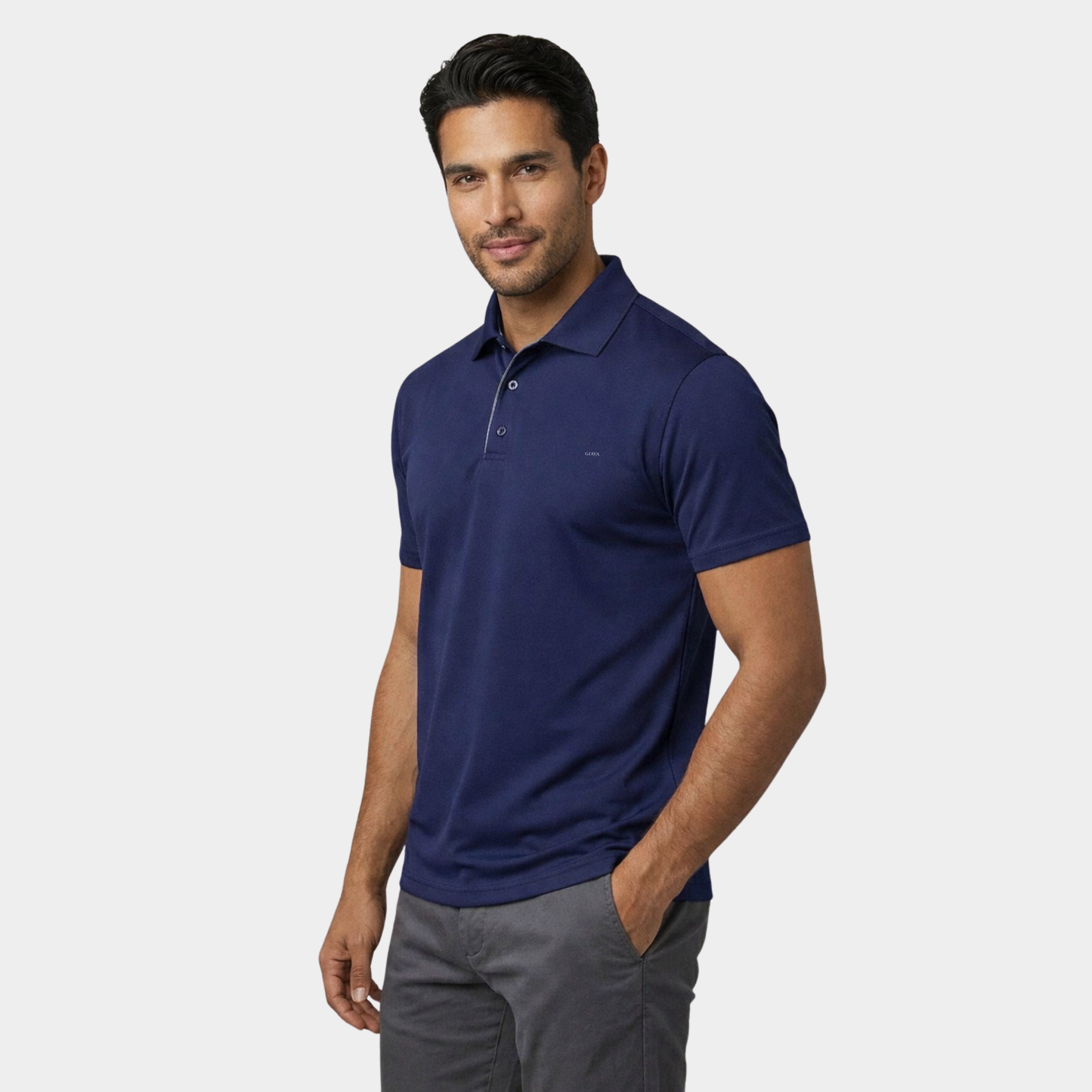 Navy Polo Collared T-shirt