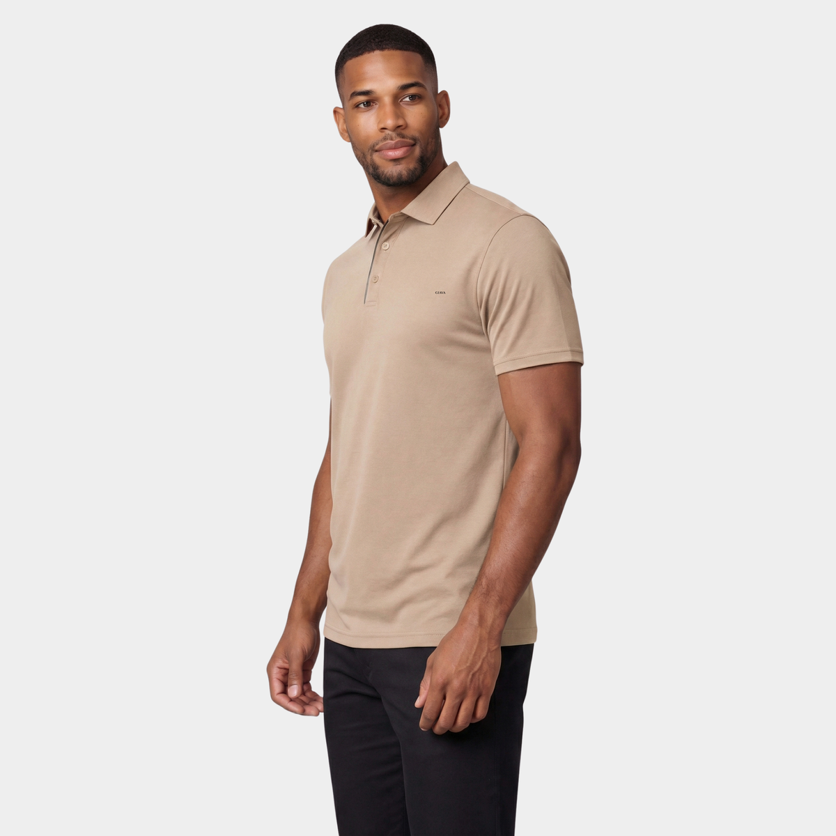 Sand Polo Collared T-shirt
