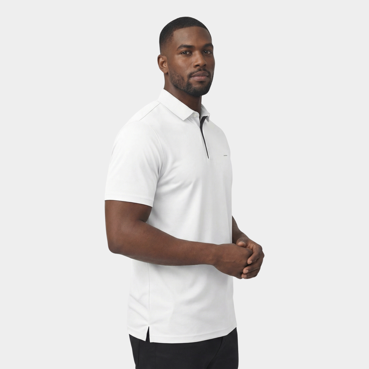 White Polo Collared T-shirt
