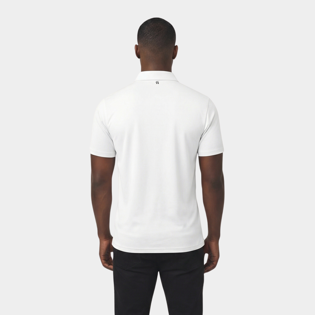 White Polo Collared T-shirt
