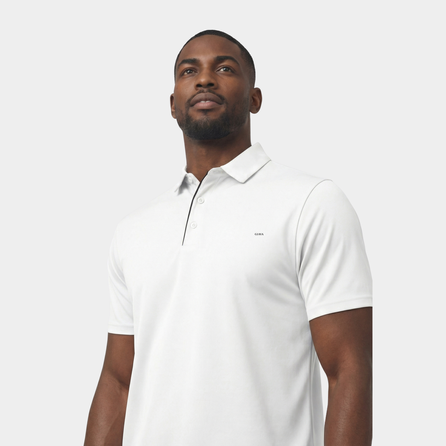 White Polo Collared T-shirt