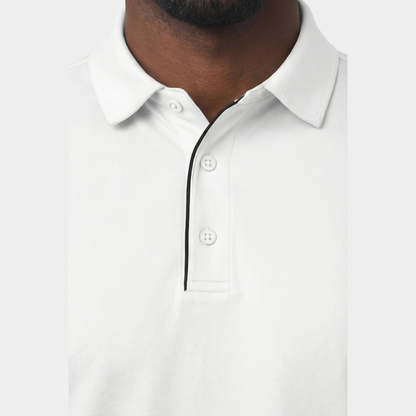 White Polo Collared T-shirt
