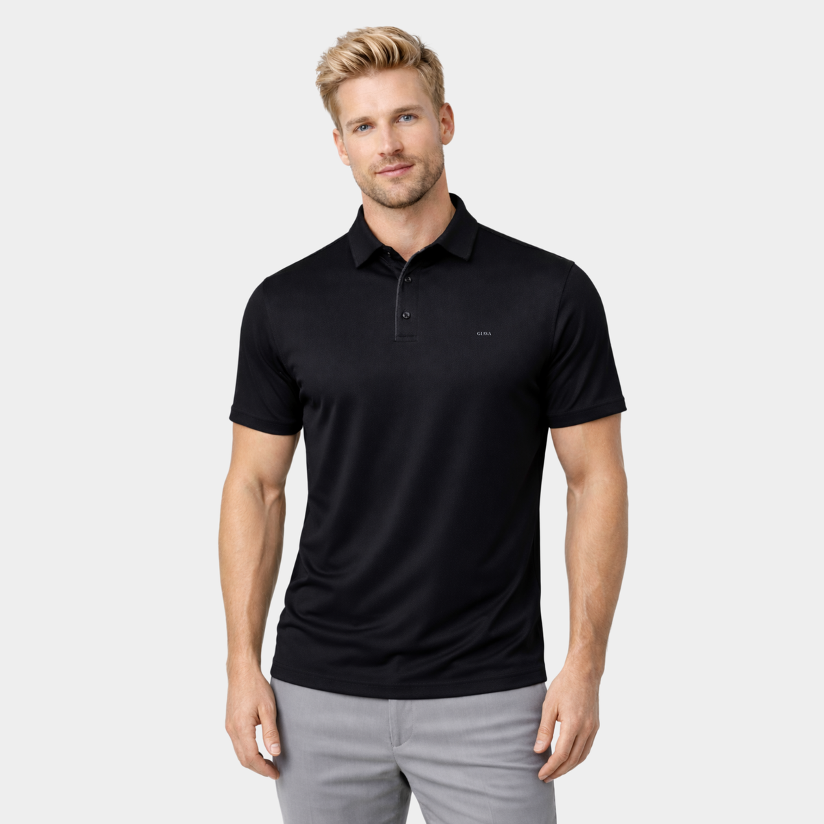 Black Polo Collared T-shirt