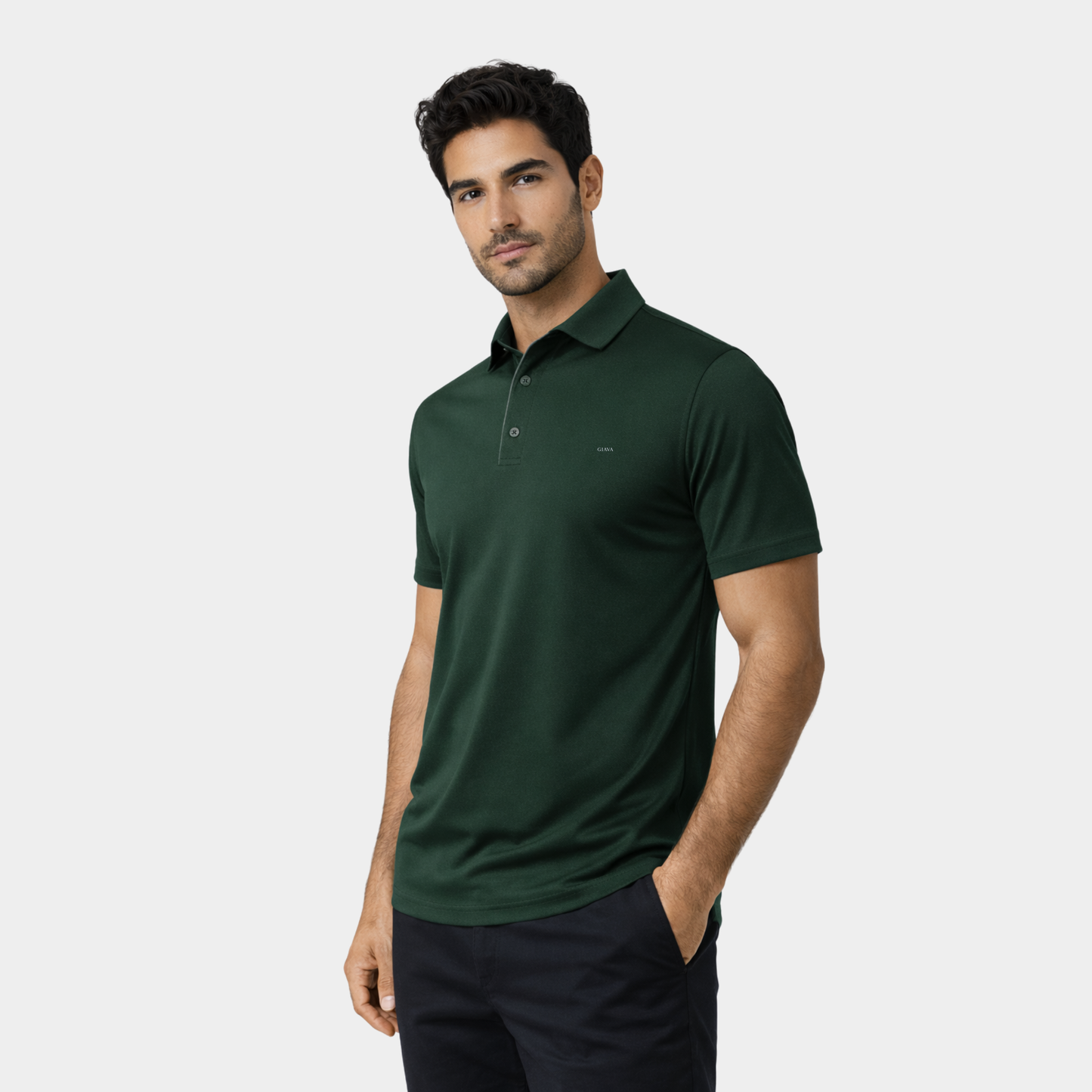 Emerald Polo Collared T-shirt